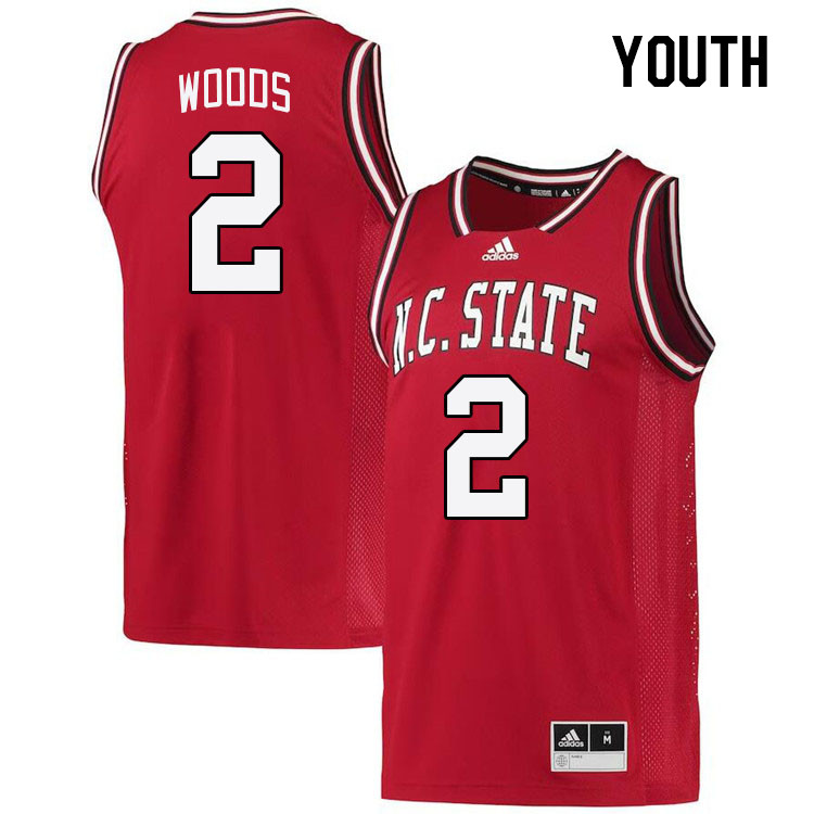 Youth #2 Kam Woods NC State Wolfpack College Basketball Jerseys Stitched Sale-Retro